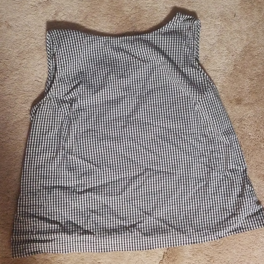 Elizabeth Liz Claiborne cotton gingham Top sz 14